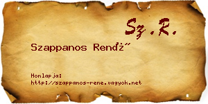 Szappanos René névjegykártya